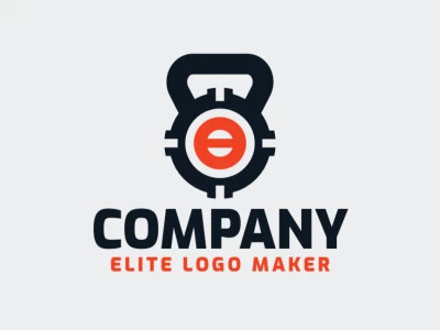 Create an ideal logo for your business in the shape of a kettlebell, with abstract style and customizable colors.