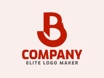 A bold initial letter logo design featuring the letter "B" in striking red, expressing passion and strength.