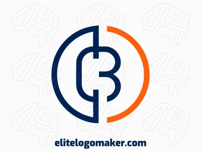 A sleek initial letter 'B' logo design in blue and orange, symbolizing beauty, representation, and quality.