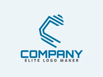 A refined and professional logo featuring the initial letter 'C' in a sophisticated and creative design with blue tones.