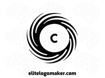 Dynamic abstract logo featuring the letter 'C' inside a circle of thorns, combining strength and creativity in a bold and modern design.