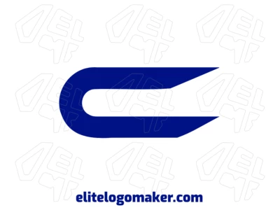 The Letter 'C' with a minimalist design and blue color in an initial letter style offers a cheap yet stylish logo option.