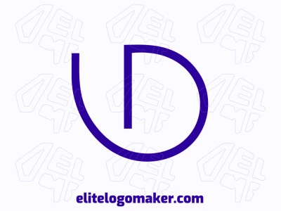 A beautiful minimalist logo design featuring the letter 'D' in blue, crafted to be simple yet striking.