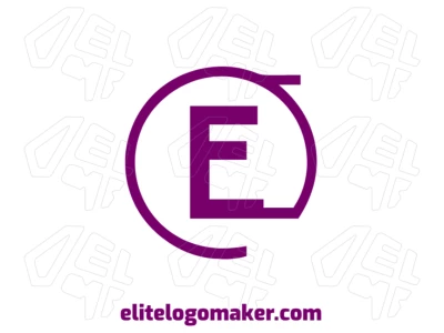 A creative concept logo featuring the letter 'E' in an initial letter style, designed with unique shapes and dynamic elements for a distinctive look.