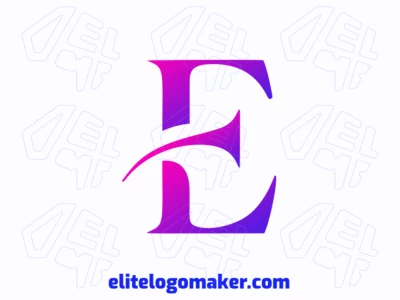 A modern logo featuring the letter 'E' with sleek shapes, enhanced by a vibrant gradient for a touch of quality design.