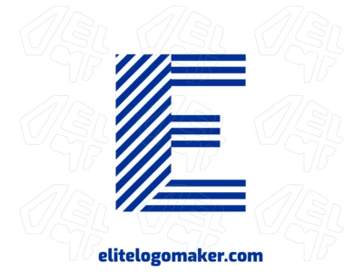 The Letter 'E' with a striped design in a minimalist style creates a creative logo that stands out with its modern and sleek appearance.