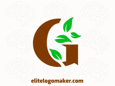 A dynamic and beautiful logo featuring the letter 'G' creatively combined with tree leaves, showcasing a unique double-meaning design.