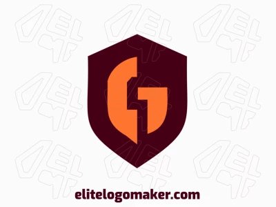 A luxurious and original minimalist logo featuring the letter 'G' inside a shield, creating a bold and distinctive design with timeless elegance.