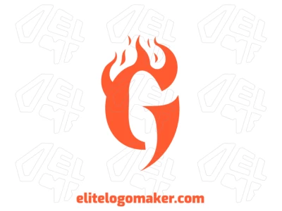 The letter 'G' with an abstract design and fire effect creates a cool, tribal-inspired look that stands out with intensity and flair.