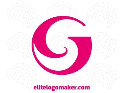 The letter 'G' in a vibrant pink color with an initial letter style creates a perfect and bold logo design.