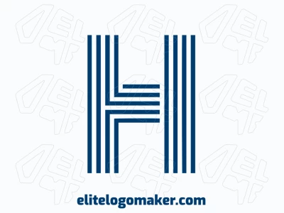 A suitable logo featuring the letter "H" in a striped style, rendered in dark blue to convey professionalism and trust.