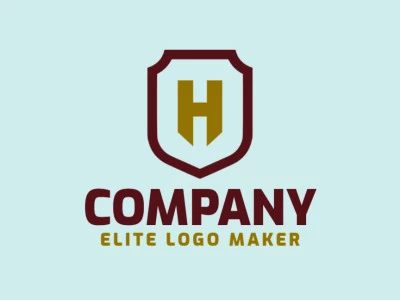 Featuring the letter 'H' and a shield, this dynamic emblem creates a striking and memorable logo design.