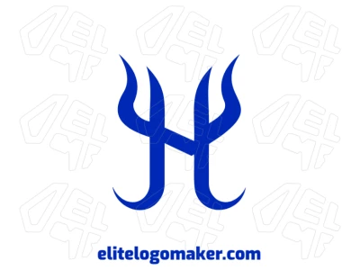 A logo template featuring the letter "H" with sharp edges, designed in an initial letter style, perfect for a bold and modern brand identity.
