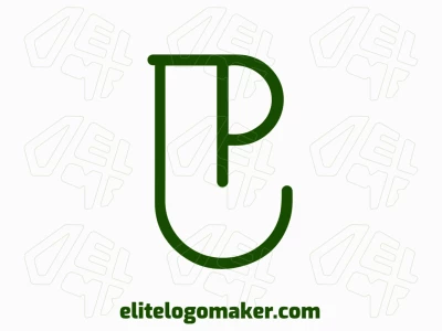 A minimalist logo combining the letter 'J' and letter 'P' in a creative representation, perfect for a unique and innovative brand identity.