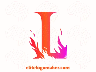 An eye-catching logo featuring the letter 'L' on fire, styled with a vibrant gradient for a dynamic and modern look.