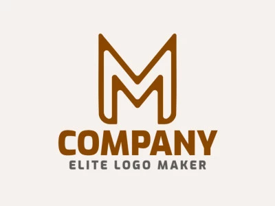 A sleek minimalist logo showcasing the letter 'M', embodying simplicity and elegance in earthy brown tones.