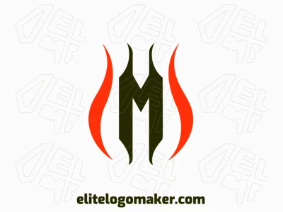 An initial letter 'M' logo that is both attractive and customizable, designed to make a stylish impression.
