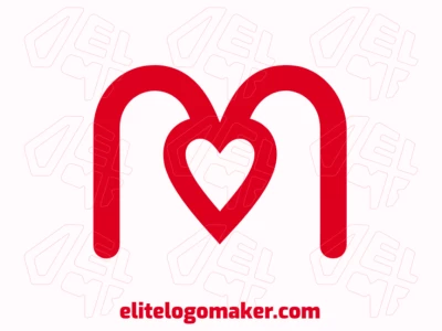 A distinguished logo combining the letter 'M' with a heart in an initial letter style, crafted as a clean and elegant vector design.