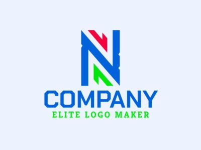 An eye-catching logo design featuring the initial letter 'N', ideal for brands looking for a dynamic and memorable identity.