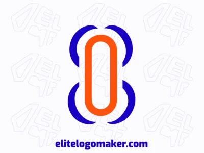 A sleek and modern logo featuring the letter 'O' in a minimalist design with vibrant orange and deep blue accents, capturing attention with its bold simplicity.