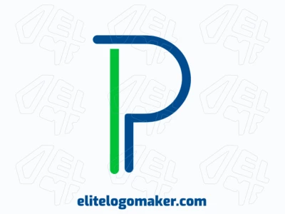 A graceful and quality logo featuring the letter 'P' in a minimalist style, designed with clean lines and a refined look for a sophisticated brand identity.