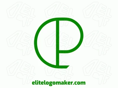 A minimalist logo template featuring the letter "P" in green, designed for various purposes and fully editable to suit your brand's needs.