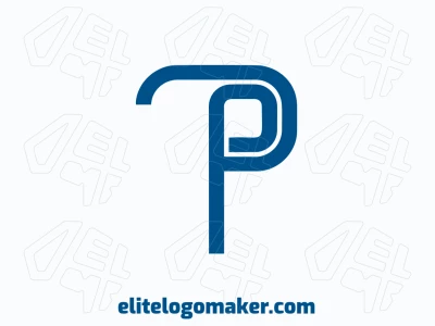 A minimalist logo featuring the letter 'P' in blue, with a clean and simple design.