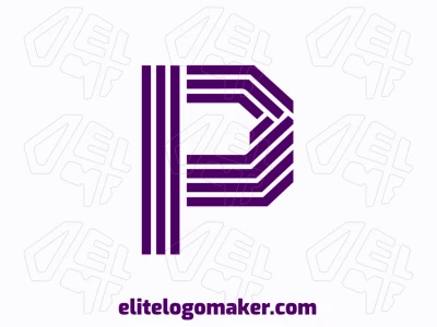 A professional and simple logo featuring a striped letter 'P' in a clean vector style, combining clarity and precision for a sleek visual identity.