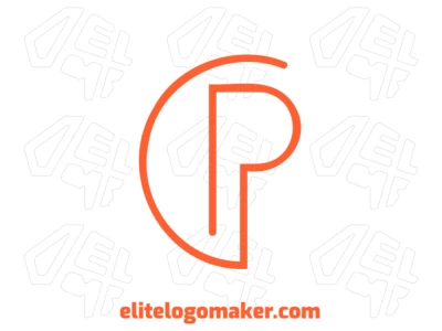 The Letter 'P' with fluid lines in an initial letter style creates an eye-catching and elegant design.