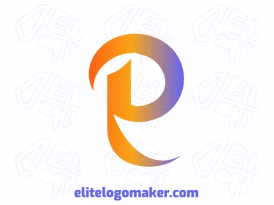 A refined and customizable gradient logo design featuring the letter 'P' with a smooth gradient, creating a prominent and professional visual identity.