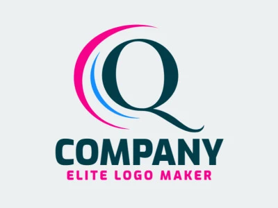 An abstract logo design with the distinctive shape of letter 'Q', perfect for a standout brand.