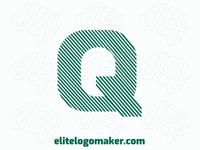 The logo features the letter 'Q' with bold striped patterns, designed in a striped style, creating a dynamic and visually striking design.