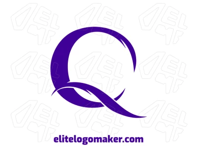 The letter 'Q' with an abstract style and editable design in a minimalist approach offers a cheap, customizable logo solution.
