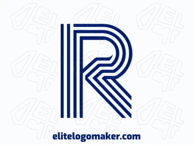 An elegant initial 'R' logo design, embodying sophistication and professionalism, perfect for distinguished brands.