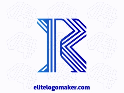 An innovative logo design featuring the letter 'R' with a striped and gradient style.