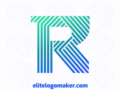 A striped-style logo featuring the letter 'R', offering a beautiful and interesting idea.