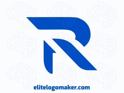 Simple logo design featuring the letter 'R' in blue, perfectly balancing clarity and elegance for a straightforward yet impactful brand identity.
