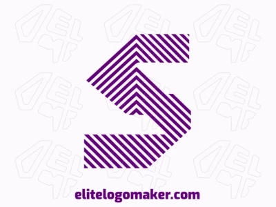 A sleek initial letter logo featuring the letter 'S', radiating sophistication and elegance in shades of purple.