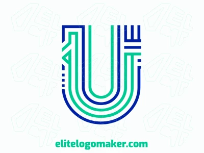 A distinguished monoline logo featuring the letter 'U' formed by several dynamic lines, creating a sleek and modern design.