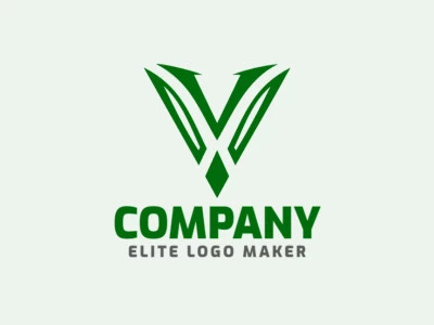 An abstract and captivating logo design featuring the letter 'V', evoking nature and growth with its green hue.