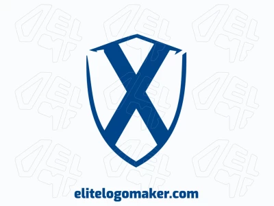 A minimalist logo combining the letter 'X' with a warrior shield, offering an excellent and appropriate design for a strong and memorable brand identity.
