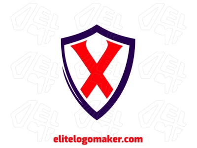 An emblem-style design that generates a simple and striking letter "X" inside a medieval shield, offering a bold and classic logo concept.