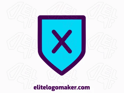 A minimalist logo featuring the letter 'X' integrated into a sleek shield shape, embodying modern design with clean lines.