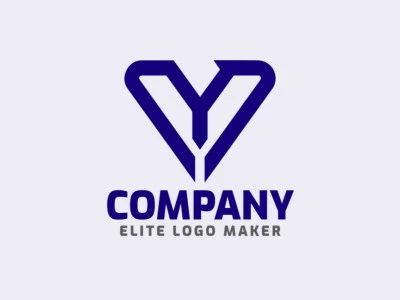 A unique and editable minimalist logo featuring the letter 'Y', emphasizing simplicity and versatility in its design.