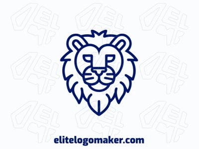 A sleek monoline logo featuring the majestic head of a lion, representing strength and leadership.