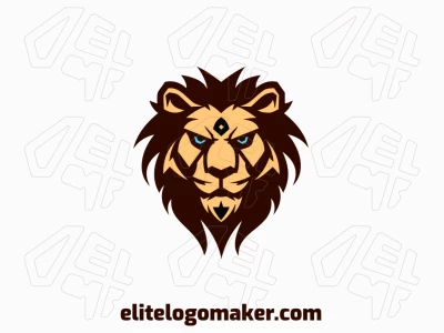 An interesting abstract logo design featuring the shapes of a lion head, perfect for modern branding.