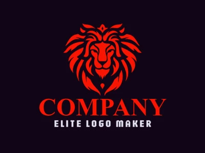 Roaring with passion, this abstract logo portrays a lion head in captivating shades of red. Its bold and innovative design embodies strength and courage, making it an impactful choice for brands that want to leave a lasting impression