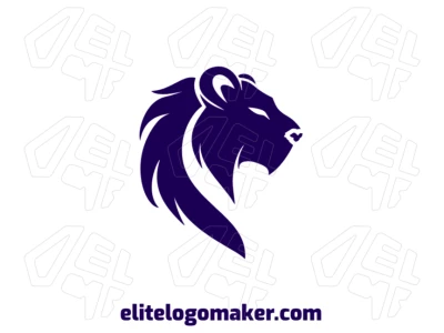 The lion head looking to the side, designed in an abstract style, is the ideal representation of strength and elegance for a powerful logo.