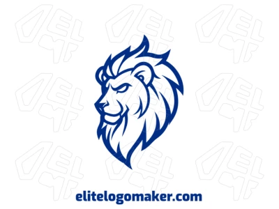 An inspiring abstract design of a lion's head with a unique and distinguished style, making it stand out.