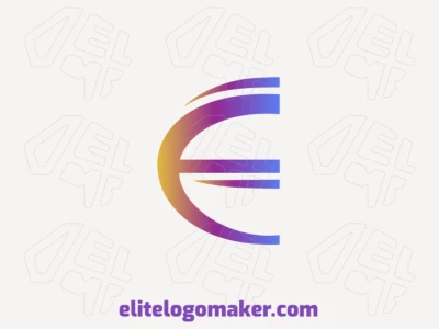 A modern logo template featuring the letter 'E' with a sleek gradient effect, creating a stylish and contemporary design.